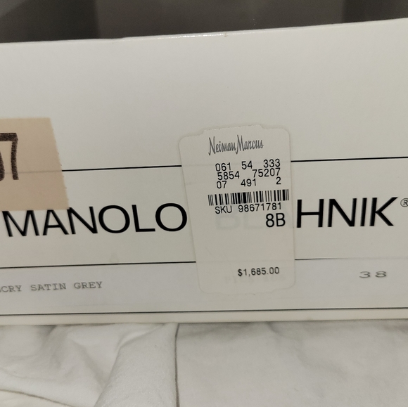 Manolo Blahnik BB Crystal Satin Pumps - Picture 8 of 9